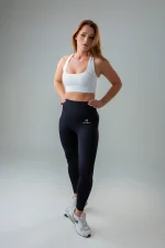 Damskie legginsy fitness GYM-LADY YUNE black - wysoka jakość - front 1