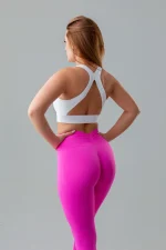 Legginsy sportowe damskie GYM-LADY kolekcja PULSE kolor pink - odzież fitness dla kobiet 2